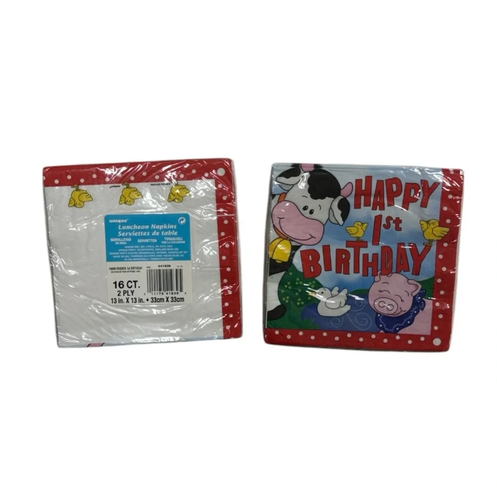 Unique brand pack of 2, 16 count napkins animal themed brand new in packaging!